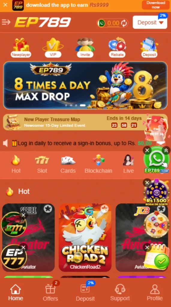 EP789 Game Home Screen Hot Games Aviator ChickenRoad2 Pakistan