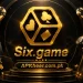 Six Game APK logo banner with premium black and gold casino theme for Android users in Pakistan