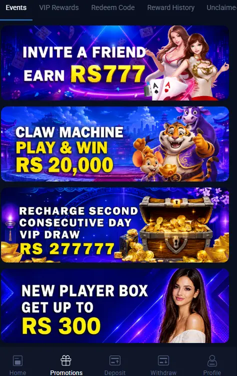  Falcon666 Game events and rewards screen